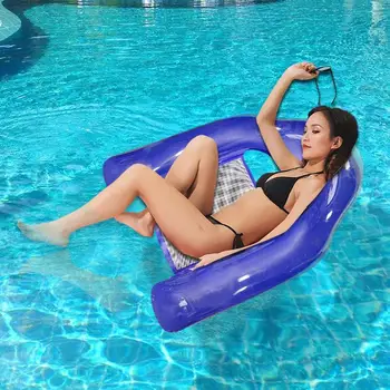 Piscina inflável poltrona Flutuante Cadeira Dobrável Piscina Assento para Flutuar a Água Flutuar Cadeira com Suporte de Copo para Piscina de Água durante o Verão Divertido
