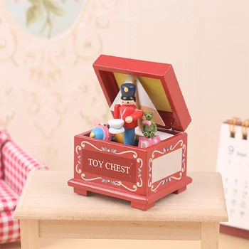 1:12 Casa De Bonecas Em Miniatura Caixa De Brinquedos De Natal Quebra-Nozes Modelo Crianças Brincar De Faz De Conta Brinquedos, Casa De Boneca Acessórios