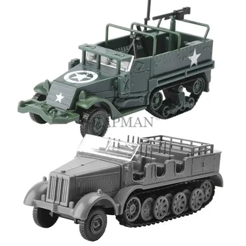 1/72 EUA M3 Meia-pista de Blindados de transporte de Pessoal de Plástico Montado Tractor Veículo Militar 4D Modelo de Kit de Brinquedo para Crianças