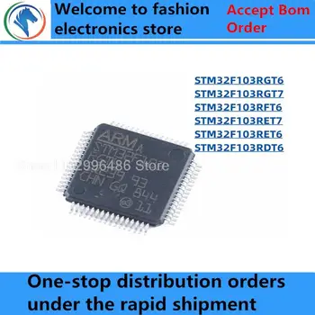 100% Novo STM32F103RGT6 STM32F103RGT7 STM32F103RFT6 STM32F103RET7 STM32F103RET6 STM32F103RDT6 LQFP64 nova Marca original chips ic