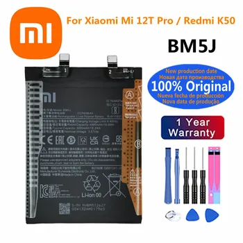 100% Original Novo BM5J 5000mAh Bateria do Telefone Para o Xiaomi Mi 12T Pro / Redmi K50 de Alta Qualidade Substituição da bateria Bateria