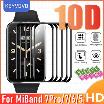 10D Vidro Filme para Xiaomi Banda 6 5 7 Pro Protetor de Tela para Mi banda 7 Pro Cobertura Completa Proteção para Mi band7 Smart Watch