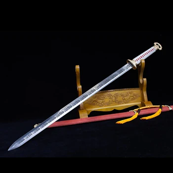 110 Medieval Metal Real espada de aço Inoxidável Real de mão em aço forjado 7Cr17MOV Samurai Tang Espada Afiada arma katana