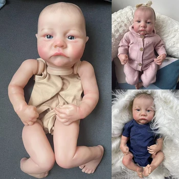 19inch Levi Acordado Já Pintou Renascer Boneca Peças Realistas Bebê 3D Pintura com Veias Visíveis Pano de Corpo Incluídos