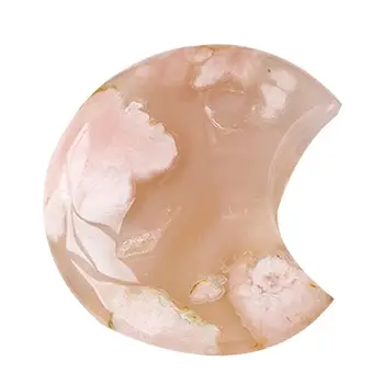 1PC Pedras Naturais de Cereja Ágata Cristal de Lua Estátua Mineral Aura Espiritual, Cura Energética, de Pedra, Decoração Home