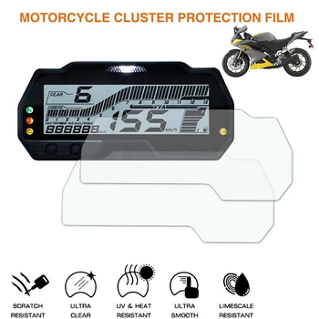 2 Conjunto Moto Instrumento de Proteção do Filme, Medidor de Protetor de Tela de Cinema para a Yamaha R15 V3 2017-2020 MT-15 2018-2020