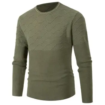 2023 O pescoço Pullover dos Homens Camisola Casual Sólido de Cor Quente Básica Sweater dos Homens da Moda de Inverno Slim Mens Qualidade Blusas