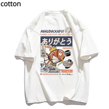 2023 Verão dos Homens T-shirt de Japonês-estilo Harajuku Anime O-pescoço T-shirt de mangas Curtas Moda Unissex Oversized T-shirt