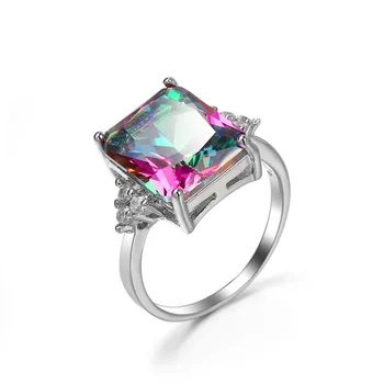 2023 Verão novas jóias Finas jóias Coloridas zircão anéis feminino de Cristal a partir de Swarovskis mulheres anel de Ajuste de Festa