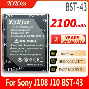 2100mAh BST-43 Telefone Móvel Bateria de Substituição Para Sony Ericsson J108 J10 J20 S001 U100 WT13I Jew U100i J108i BST 43