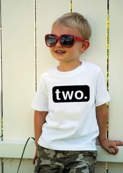2º Aniversário Camisa Menino de 2 Anos de Idade da Criança Roupa Segundo Dois T-Shirt Festa de Roupas Casuais Irmãos Camisetas Desgaste