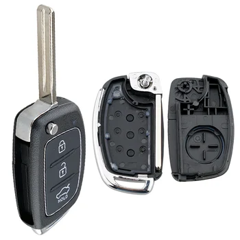 3 Botões de Carro Remoto Chave Shell Caso de Substituição, Ajuste para Hyundai / Santa / Fe Sonata-/ Tucson - Acento I30 / I40 / I45
