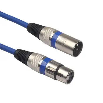 3 pinos XLR Macho e Fêmea Conector para Microfone Luz da Fase do Amplificador