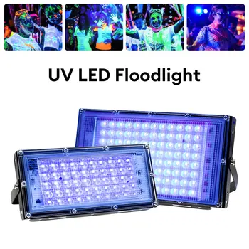 395nm Holofote LED UV Ultravioleta Fluorescente Fase de Inundação da Lâmpada da Luz do Efeito para o Halloween Natal de Dança DJ Disco Party Bar