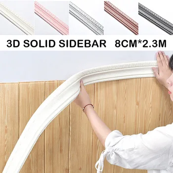 3D Auto-Adesiva de Espuma Adesivo de Parede Impermeável Rodapé Adesivo Fronteira Sala de Tijolo Adesivos de Quarto de Tijolo Artigos de Decoração de Casa