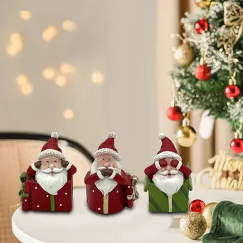 3x de Natal Santa Figura Decorativa Números para Casa, ambiente de Trabalho Prateleiras
