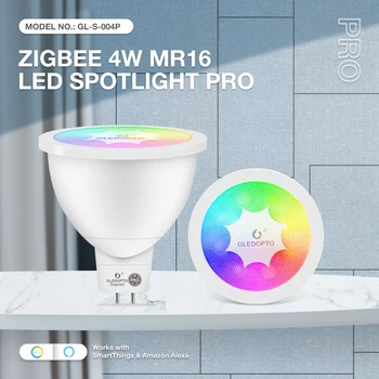 4PCS Gledopto Casa Inteligente RGBCCT LED Lâmpada do Projector do Zigbee 4W MR16 Pro Com 30/120 Graus, Ângulo de Feixe Para o Quarto, o Corredor da Cozinha