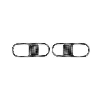 A Fibra de carbono Fileira de Trás do Vidro de uma Janela de Elevação Interruptor Botões de Decoração Tampa para Hyundai IONIQ 6 2022-2023 jogo