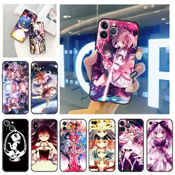Anti-Queda Soft Phone Case Para iphone 15 14 Pro 13 12 11 Mini XS Max SE XR X 7 8 15Plus Anime Puella Magi Madoka Magica Tampa