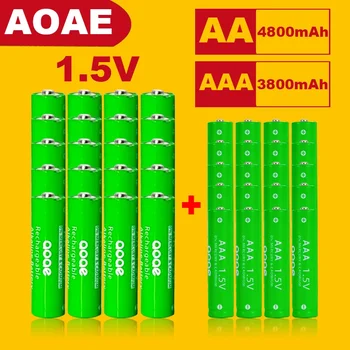 AOAE AA+AAA de 1,5 V, carregador, bateria recarregável adequado para o relógio do controle remoto, computadores, mouses, brinquedos, etc Bateria aa