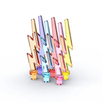 Arco-íris de Porco MOC Partes 27256 de Onda Angular Compatíveis com o Lightning Tijolos DIY Assmble Blocos de Construção de Partículas de Criança Brinquedo Quebra-cabeça de Presente