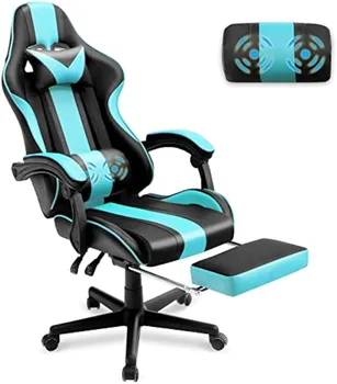 Azul de Jogos Cadeira com apoio para os Pés Ergonômico Gamer Cadeira,Escritório, Jogos de Computador, Cadeiras,endereço de E-Sports, Jogo de Corrida de Cadeira de