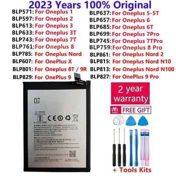 Bateria Original Para Oneplus 1+ Para OnePlus 1 2 3 1+3 Um Plus Nord 2 N10 X 3 3T 5 5T 6 6 7 7T 8T 8 9 9R Pro Plus Baterias