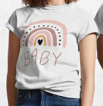Bebê arco-íris T - shirt de Cor Pastel do arco-íris T - shirt 100% de Algodão Premium de mangas compridas