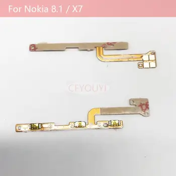 Botão de alimentação e Volume Botão de Cabo Flex Para Nokia a Nokia 8.1 / X7 TA-1119 TA-1121 Peça de Substituição