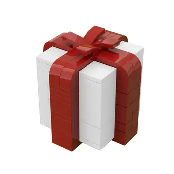 Caixa de presente de Puzzle Modelo de Caixa-Branco-Vermelho Versão 177 Peças para Adultos MOC Construir