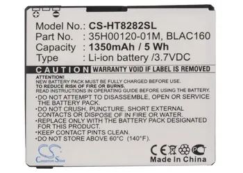 Cameron Sino Bateria de 1350mAh BLAC160 para HTC/DOPOD Blackstone 100,T8282,T8285, Touch HD, Toque Pro HD, Para T-Mobile, Touch Pro HD