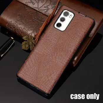 Caso de telefone à prova de Choque Case Capa Para LG Asa 5G Textura de Crocodilo Caso de Couro Confortáveis Rígido de Luxo I5J4