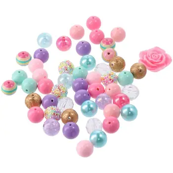 Colorido Chiclete Esferas de Jóias Fazer Artesanato Suprimentos de Plástico Strass Grossas Contas de 20mm Bolha Perla o Bracelete