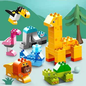 Compatível com Lego Animal Blocos de Construção Clássico de Cidade Criativa Brinquedo Educativo Tamanho Grande Tijolos de Presente de Natal para Crianças