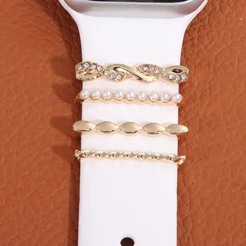 Correia De Acessórios Pulseira Anel Decorativo Wristbelt Encantos Faixa De Relógio De Ornamento Para A Apple Faixa De Relógio Inteligente Faixa De Relógio