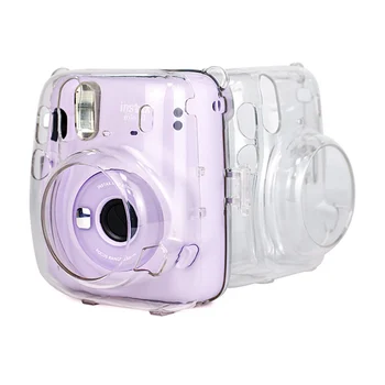 Crystal Clear Case Capa Protetora para Fujifilm Instax Mini-11 Instantâneas Câmera de Filme de Pvc Rígido Caso com Alça de Pulso