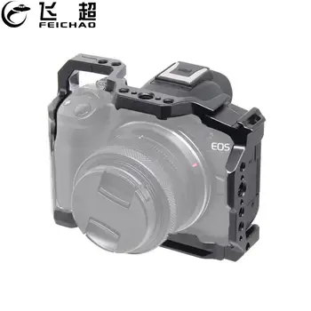Câmara Gaiola Equipamento Para Canon EOS R50 Câmera caixa de Proteção com Frio Montagem de Sapata para o DIODO emissor de Luz do Microfone para a Arca-Swiss Tripé