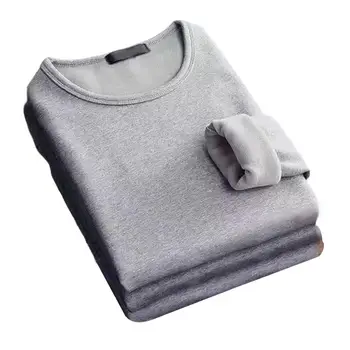 Da Base de dados de T-shirt Clássica Homens de roupa interior Térmica Superior de Ajuste Fino de Lã Superior Homens Forro de Lã Quente Assentamento Superior para o Exterior