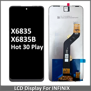 Display LCD Para Infinix Quente 30 Jogar X6835 X6835B Touchscreen do conjunto do Digitador Peças de Reposição