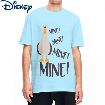 Engraçado procurando Nemo Minas Gaivota T-Shirts para os Homens as Mulheres O Pescoço Algodão T-Shirt Disney Manga Curta T-Shirt Clássica de Roupas