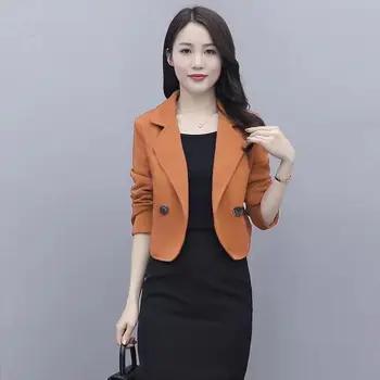 Feminino de Lã Curto Blazer 2023 Outono e Inverno Casaco Novo e Mulheres Estrangeiros Estilo coreano Versátil Pequena Figura Fino de Lã de Tendência Superior