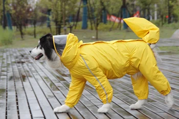 Grande Husky Segurança para Reflexivo Impermeável Labrador Golden Jaqueta Impermeável Cão de Poliéster Retriever Faixa Chuva