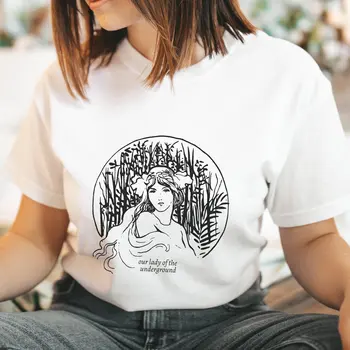 Hadestown Inspirado Perséfone Nossa Senhora De Metro T-Shirt | Tees Teatro Da Broadway Garoto Teatro Musical Nerd Lírico Camisa