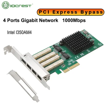 Ignorar Gigabit Ethernet de 4 portas RJ45 PCI-E 4X A área de Trabalho do Servidor de Rede Gigabit Cartão de HUB do Adaptador RJ45 para Intel I350AM4 1000Mbps