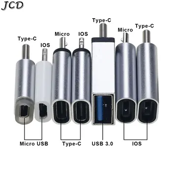 JCD-Tipo C Micro USB Macho PARA USB Micro IOS Tipo C Fêmea Adaptador de Carregamento do Conversor Para o Iphone Xiaomi Samsung Acessórios