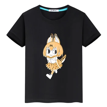 Kemono Amigos Serval T-shirt de Anime Japonês de desenho animado de Impressão de T-shirt Crianças Meninos e Meninas Kawaii Camisetas 100% Algodão Tees