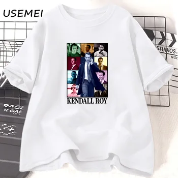 Kendall Roy As Eras Passeio Camiseta Vintage Kendall Merch T-shirts de Algodão de Manga Curta Camiseta Casual O Pescoço de Vestuário Feminino