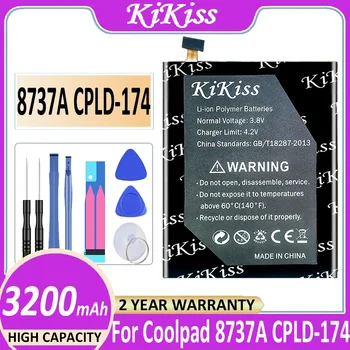  KiKiss Bateria 8737A CPLD174 CPLD-174 3200mAh para Coolpad 8737A CPLD 174 Baterias