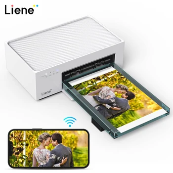 Liene Foto sem Fio da Impressora 4x6in para a Impressão de imagens com 20 Papéis fotográficos para Airprint e Mopria Android, iOS, PC Home Office