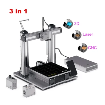 LY 3 em 1 do Router do CNC do Gravador do Laser Impressora 3D, Máquina Para DIY Aprendizagem de Couro Escultura em Madeira